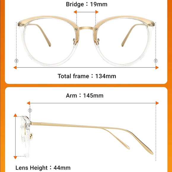 TIJN Clear and Gold Glasses - Picture 3 of 3